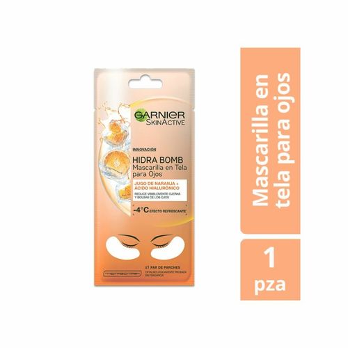 Mascarilla en Tela para Ojos Hidra Bomb Orange x 1 un Garnier