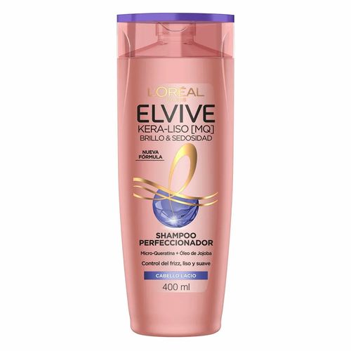 Shampoo Elvive Kera-Liso Brillo y Suavidad 400ml