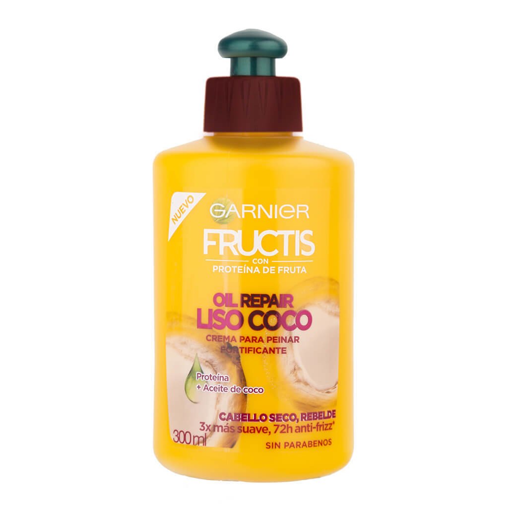 Crema Para Peinar Oil Repair Liso Coco Fructis Garnier 300ml