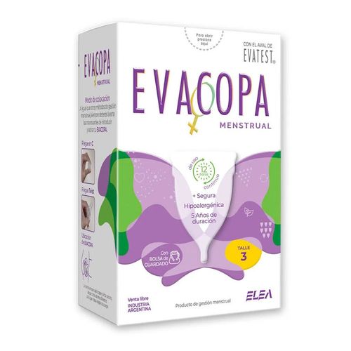 Copa Menstrual Evacopa Hipoalergénica Talle 3