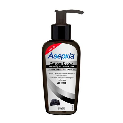 Jabón Líquido Asepxia Carbón 200ml