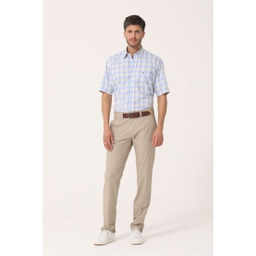 Pantalón Chino Regular Algodón Beige Hombre