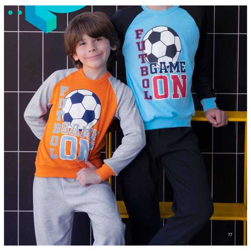 Pijama Estampado Futbol Art 8026