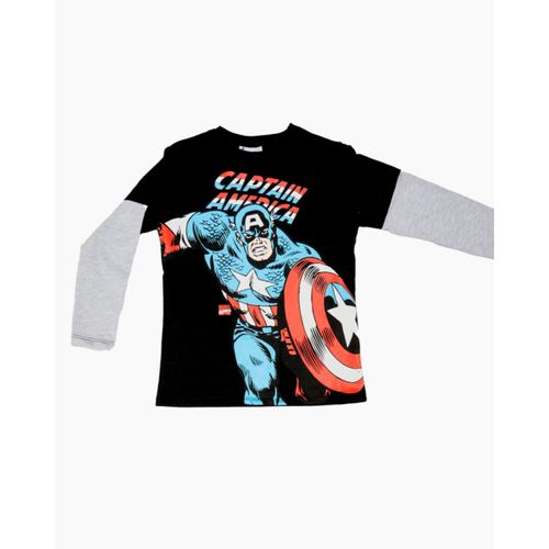 Remera Manga Larga Capitán América Art 80795