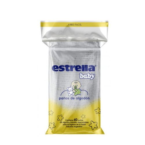 Algodon Estrella Baby Paños 40 un