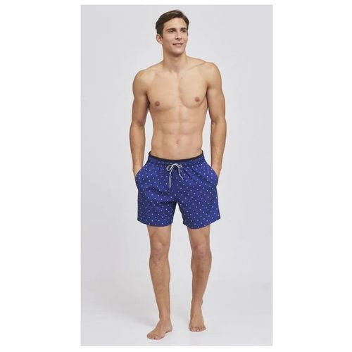Short de Baño Lunares Poliester Azul Hombre