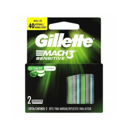 Repuestos para Máquina de Afeitar Gillette Mach 3 Sensitive 2un