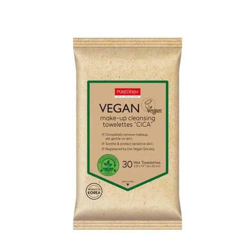 Toallitas Desmaquillantes Puredern Vegan CICA 30 un