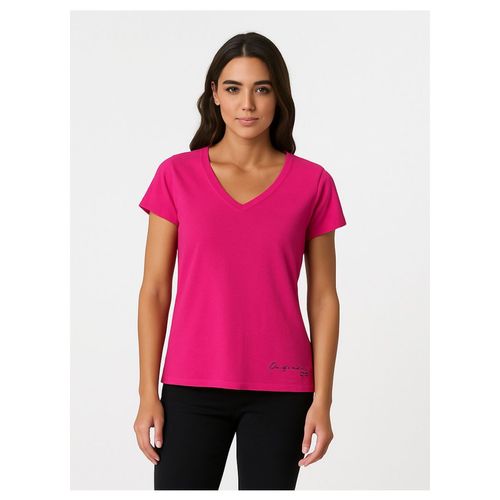 Remera Escote V Algodón Mujer